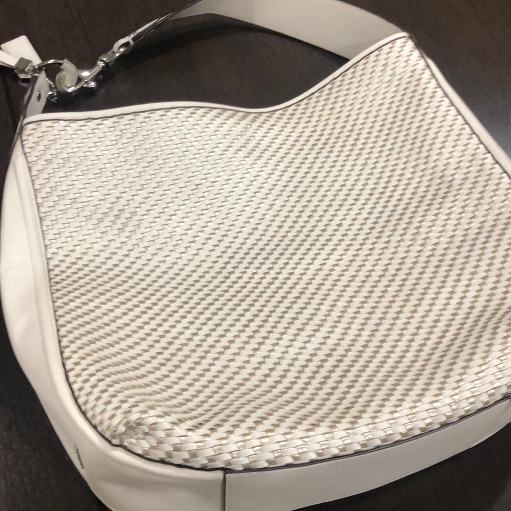 Coach Hobo Handbag, Cream and Gold Weave